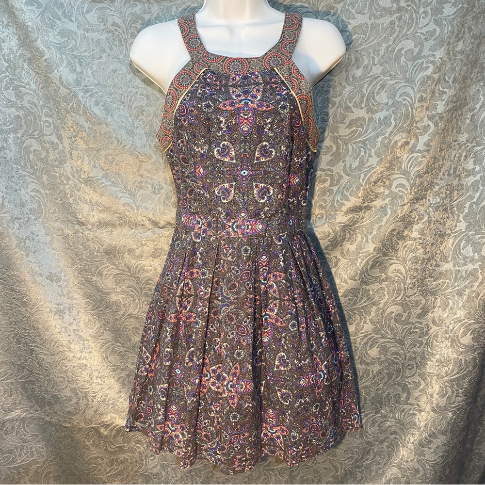 American Eagle 2 Paisley Pastel Sun Dress NWT Boho Mandala Sleeveless Festival
